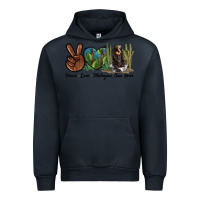 Navy Peace Love Malayan Sun Bear Urban Hoodie - LillyAllenDesigns