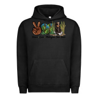 Pigment Black Peace Love Malayan Sun Bear Urban Hoodie - LillyAllenDesigns