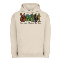 Pigment French Oak Peace Love Malayan Sun Bear Urban Hoodie - LillyAllenDesigns