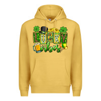 Antique Gold St. Patrick's Lucky vibes Premium Hoodie - OliviaCreatesArt
