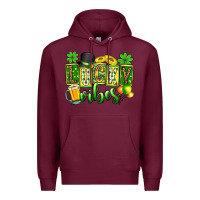 Burgundy St. Patrick's Lucky vibes Premium Hoodie - OliviaCreatesArt