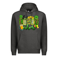 Charcoal Heather St. Patrick's Lucky vibes Premium Hoodie - OliviaCreatesArt