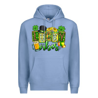 Colony Blue St. Patrick's Lucky vibes Premium Hoodie - OliviaCreatesArt