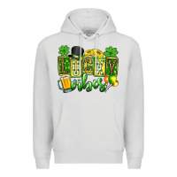 Dove Grey St. Patrick's Lucky vibes Premium Hoodie - OliviaCreatesArt