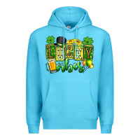 Ocean Blue St. Patrick's Lucky vibes Premium Hoodie - OliviaCreatesArt