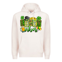 Pale Pink St. Patrick's Lucky vibes Premium Hoodie - OliviaCreatesArt