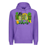Purple St. Patrick's Lucky vibes Premium Hoodie - OliviaCreatesArt