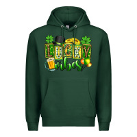 Sports Green St. Patrick's Lucky vibes Premium Hoodie - OliviaCreatesArt