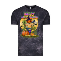 Cloud Black happy halloween Vintage Tee - LillyAllenDesigns