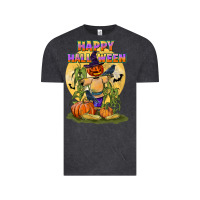 Vintage Black happy halloween Vintage Tee - LillyAllenDesigns