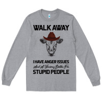 Heather Grey trusting people turned me into the heifer i am tod  black Long Sleeve Tee - Bettercallsaul