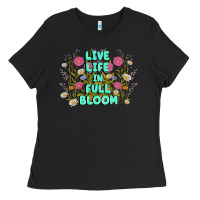 Black live life in full bloom Ladies Tee - MaliasSmallBusiness