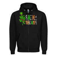 Black St. Patrick's Mister shenanigans Zipper Hoodie - OliviaCreatesArt