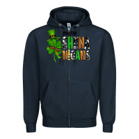 Navy St. Patrick's Mister shenanigans Zipper Hoodie - OliviaCreatesArt