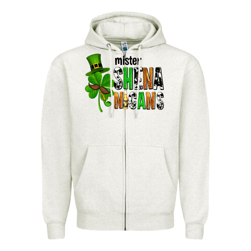 St. Patrick's Mister Shenanigans Zipper Hoodie by OliviaCreatesArt | Teevron