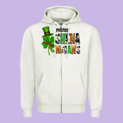 St. Patrick's Mister Shenanigans Zipper Hoodie Designed By Oliviacreatesart