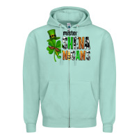 Seafoam St. Patrick's Mister shenanigans Zipper Hoodie - OliviaCreatesArt