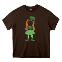 Chocolate Brown leprechaun girl faceless Heavy Core Tee - MaliasSmallBusiness