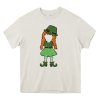 Cream leprechaun girl faceless Heavy Core Tee - MaliasSmallBusiness