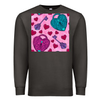 Smoke valentines day lock and key seamless pattern Premium Sweatshirt - BundleAndBundleShop