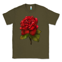 Army Green Oklahoma Rose Illustrations Classic Tee - LillyAllenDesigns