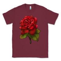 Burgundy Oklahoma Rose Illustrations Classic Tee - LillyAllenDesigns
