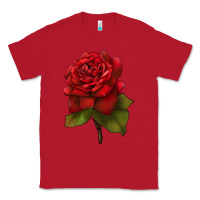 Red Oklahoma Rose Illustrations Classic Tee - LillyAllenDesigns