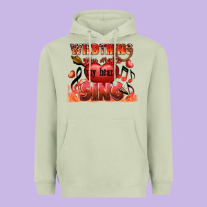 Valentine's Day Wild Thing You Make My Heart Sing Heavyweight Hoodie Designed By Fadigitalartstudio