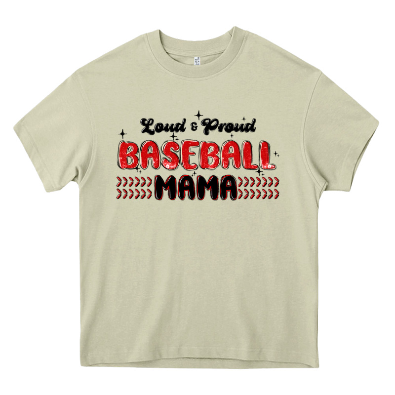 Loud And Proud Baseball Mama Heavy Core Tee by MaliasSmallBusiness | Teevron
