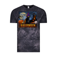 Cloud Black Black Cat Halloween Vintage Tee - LillyAllenDesigns