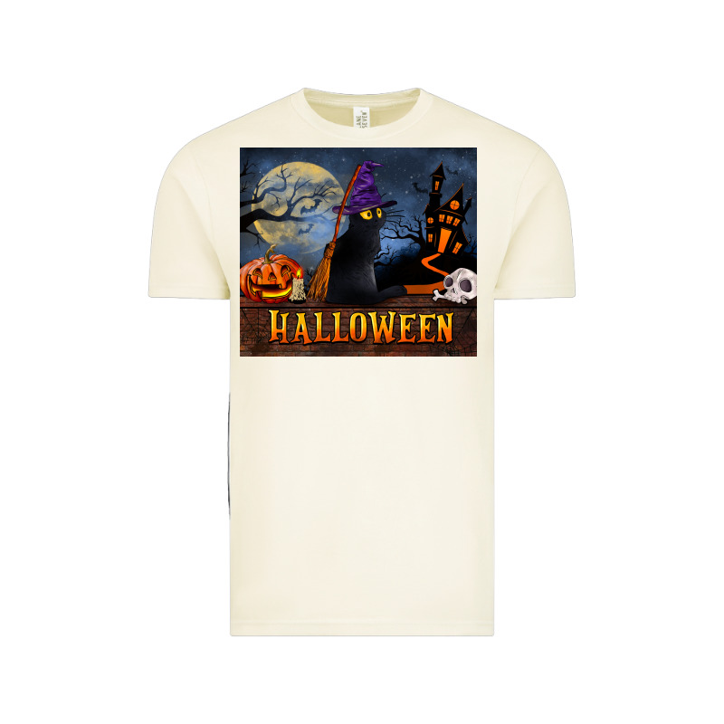 Black Cat Halloween Vintage Tee by LillyAllenDesigns | Teevron