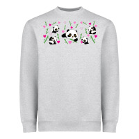 Heather Grey cute panda Heavyweight Sweatshirt - TumblerDesignByShophia