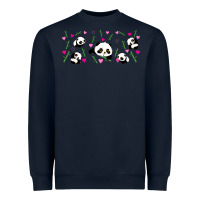 Navy cute panda Heavyweight Sweatshirt - TumblerDesignByShophia