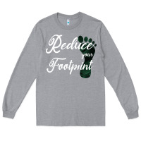 Heather Grey Climate Change Reduce Your Carbon Footprint Gift Long Sleeve Tee - Bettercallsaul