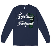 Navy Climate Change Reduce Your Carbon Footprint Gift Long Sleeve Tee - Bettercallsaul