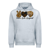 Heather Grey Peace Love Lion Head Urban Hoodie - LillyAllenDesigns