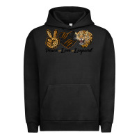 Pigment Black Peace Love Lion Head Urban Hoodie - LillyAllenDesigns