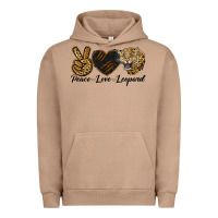 Pigment Burro Peace Love Lion Head Urban Hoodie - LillyAllenDesigns