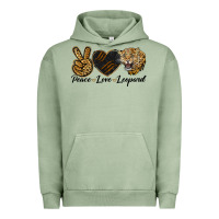 Pigment Oil Green Peace Love Lion Head Urban Hoodie - LillyAllenDesigns
