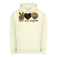Pigment Pistachio Peace Love Lion Head Urban Hoodie - LillyAllenDesigns