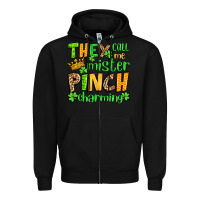 Black St. Patrick's They call me mister pinch charming Zipper Hoodie - OliviaCreatesArt