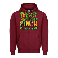 Burgundy St. Patrick's They call me mister pinch charming Zipper Hoodie - OliviaCreatesArt
