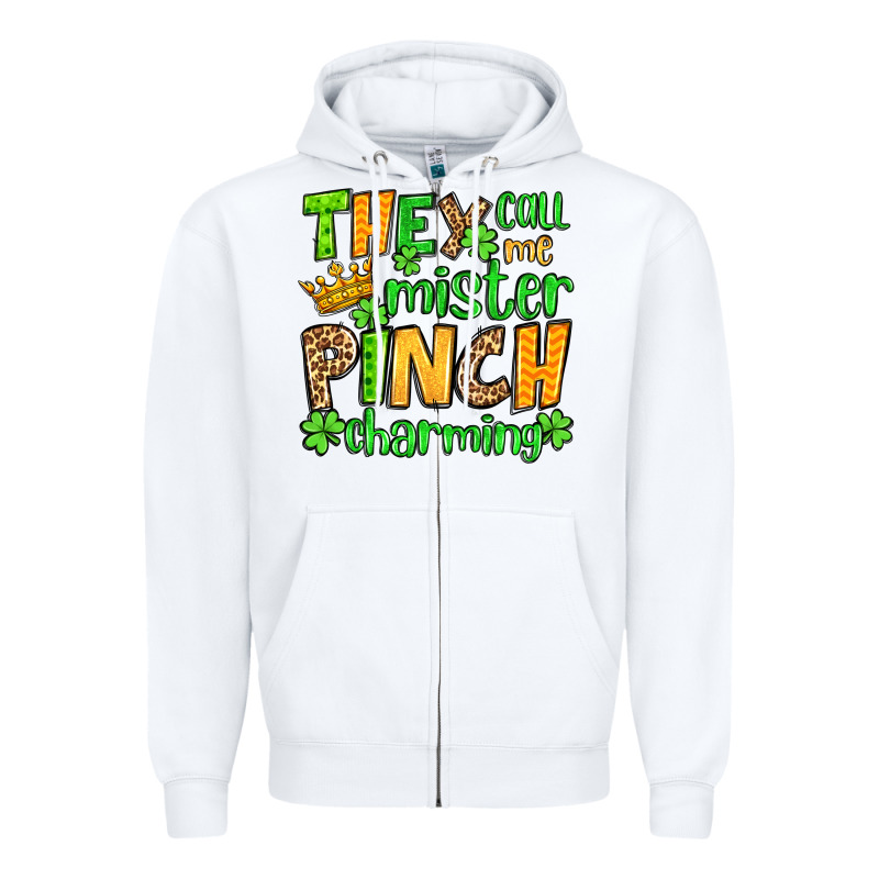 St. Patrick's They Call Me Mister Pinch Charming Zipper Hoodie by OliviaCreatesArt | Teevron