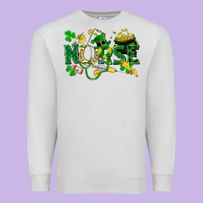 Nurse St Patrick Premium Sweatshirt Designed By Fadigitalartstudio