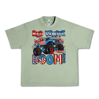 Oil Green red white and boom 4th of july Urban Heavy Tee - Artiststas