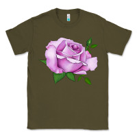 Army Green Life's Little Pleasures Rose Classic Tee - LillyAllenDesigns