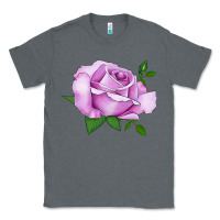 Charcoal Heather Life's Little Pleasures Rose Classic Tee - LillyAllenDesigns
