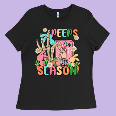Peeps Season Mode On Ladies Tee Designed By Maliassmallbusiness
