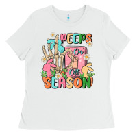 White peeps season mode on Ladies Tee - MaliasSmallBusiness
