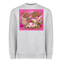 Heather Grey pigs Heavyweight Sweatshirt - TumblerDesignByShophia